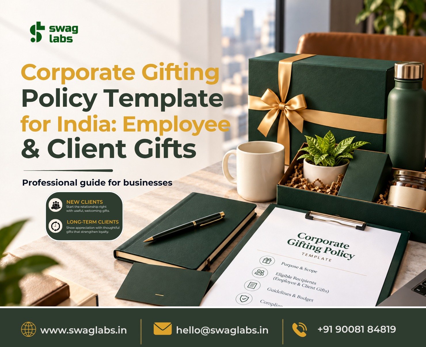 Corporate gifting policy document with an approval matrix and gift-tracking spreadsheet.